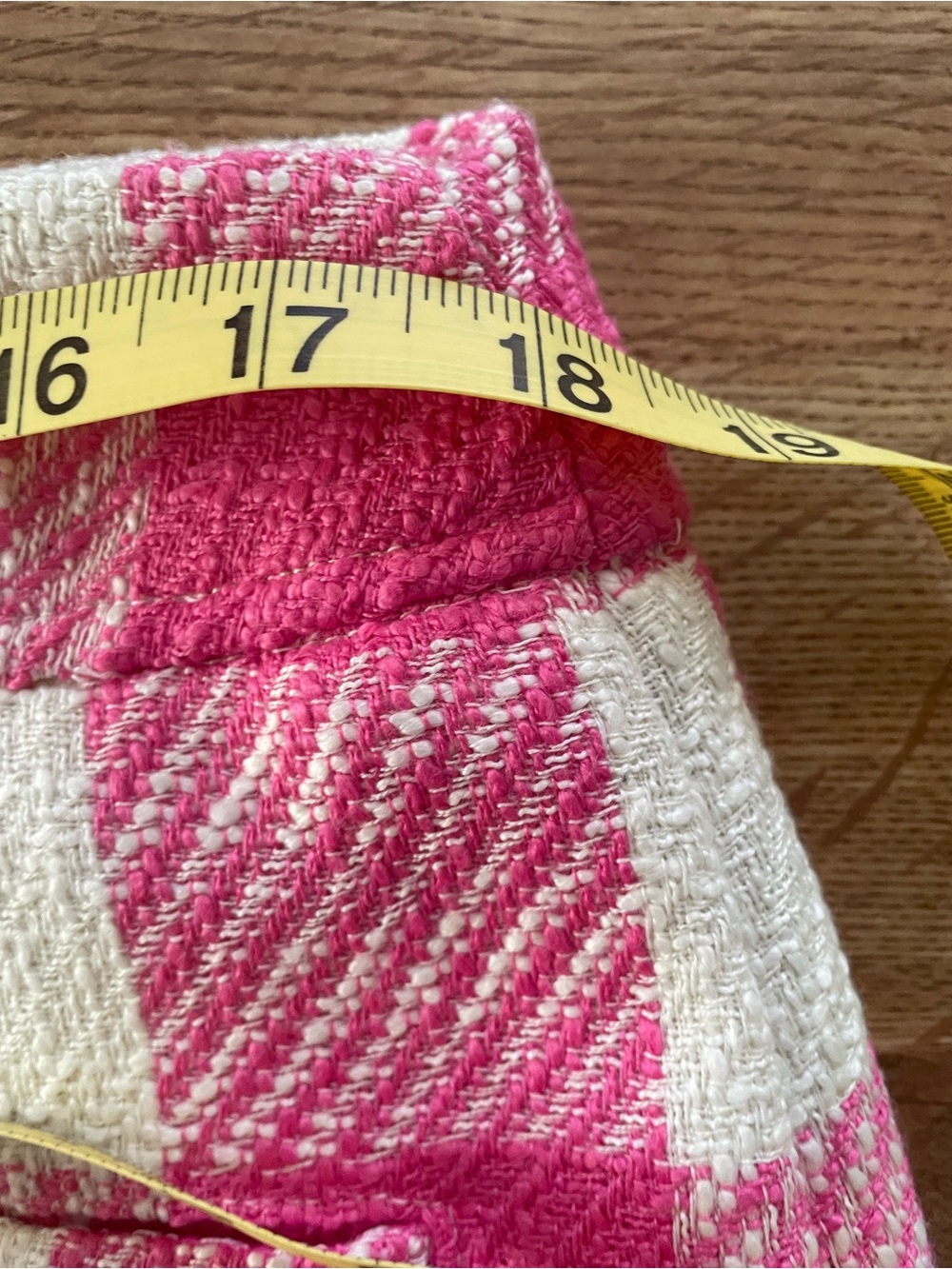 Pink and White Gingham Mini Skirt with Gold Button Detail New w/o Tag - Picture 5 of 6